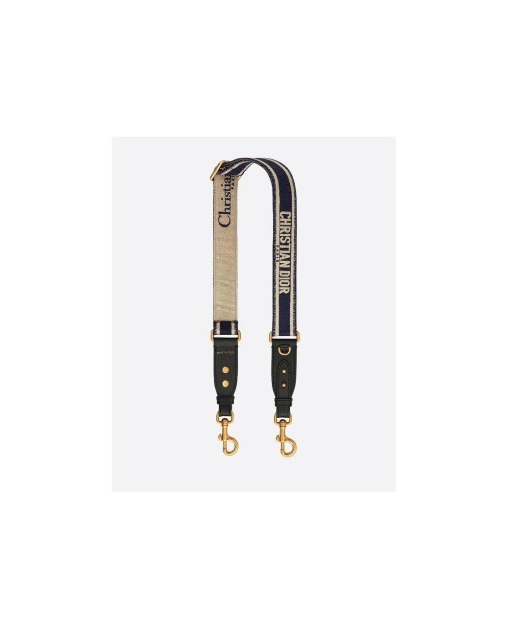 Dior White Adjustable Shoulder Strap With Ring