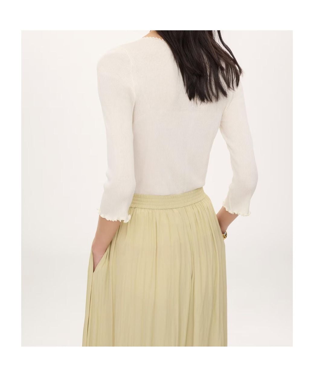 Chloé White Chloé Scoop-Neck Ribbed Top