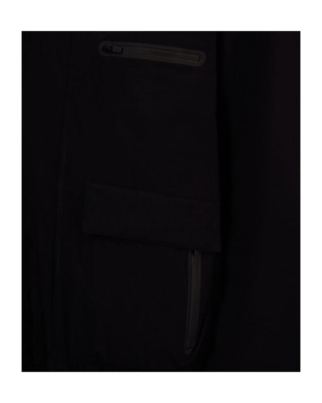 Herno Black Laminar Zip Pocket Hooded Jacket for men