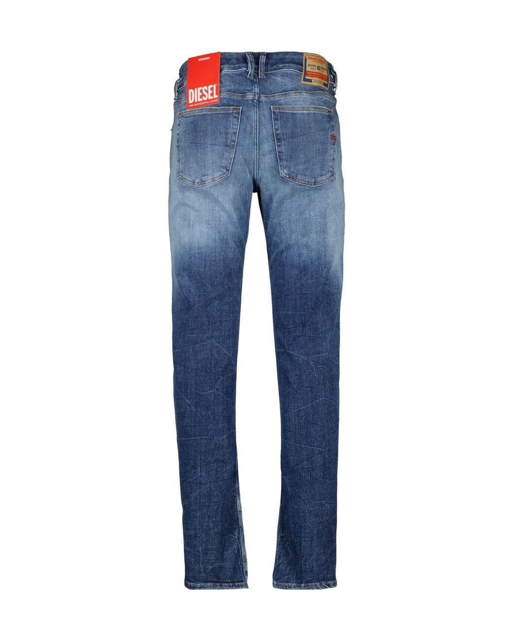 DIESEL Blue Faded-Wash Slim-Fit Jeans for men