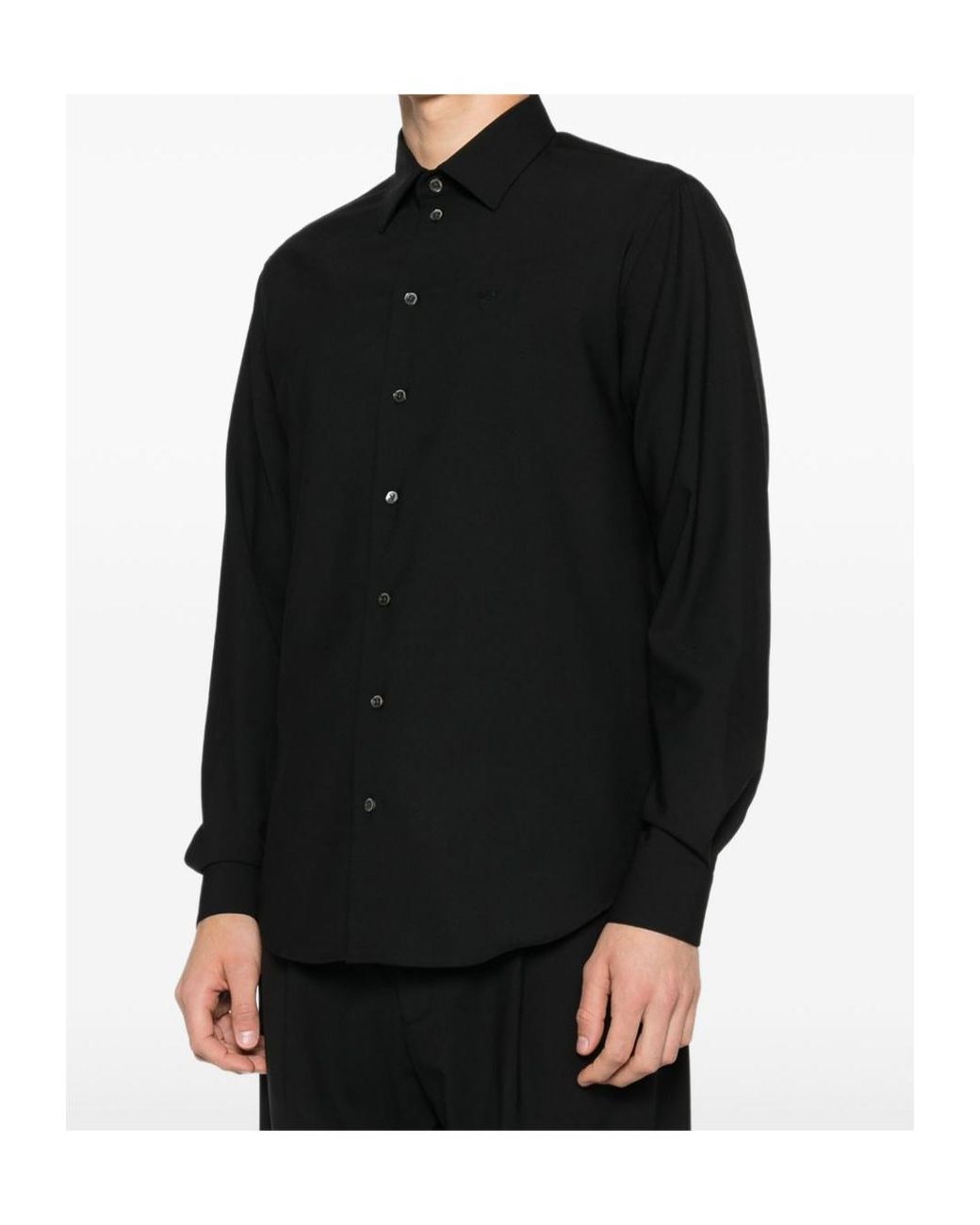Emporio Armani Black Button Shirt for men