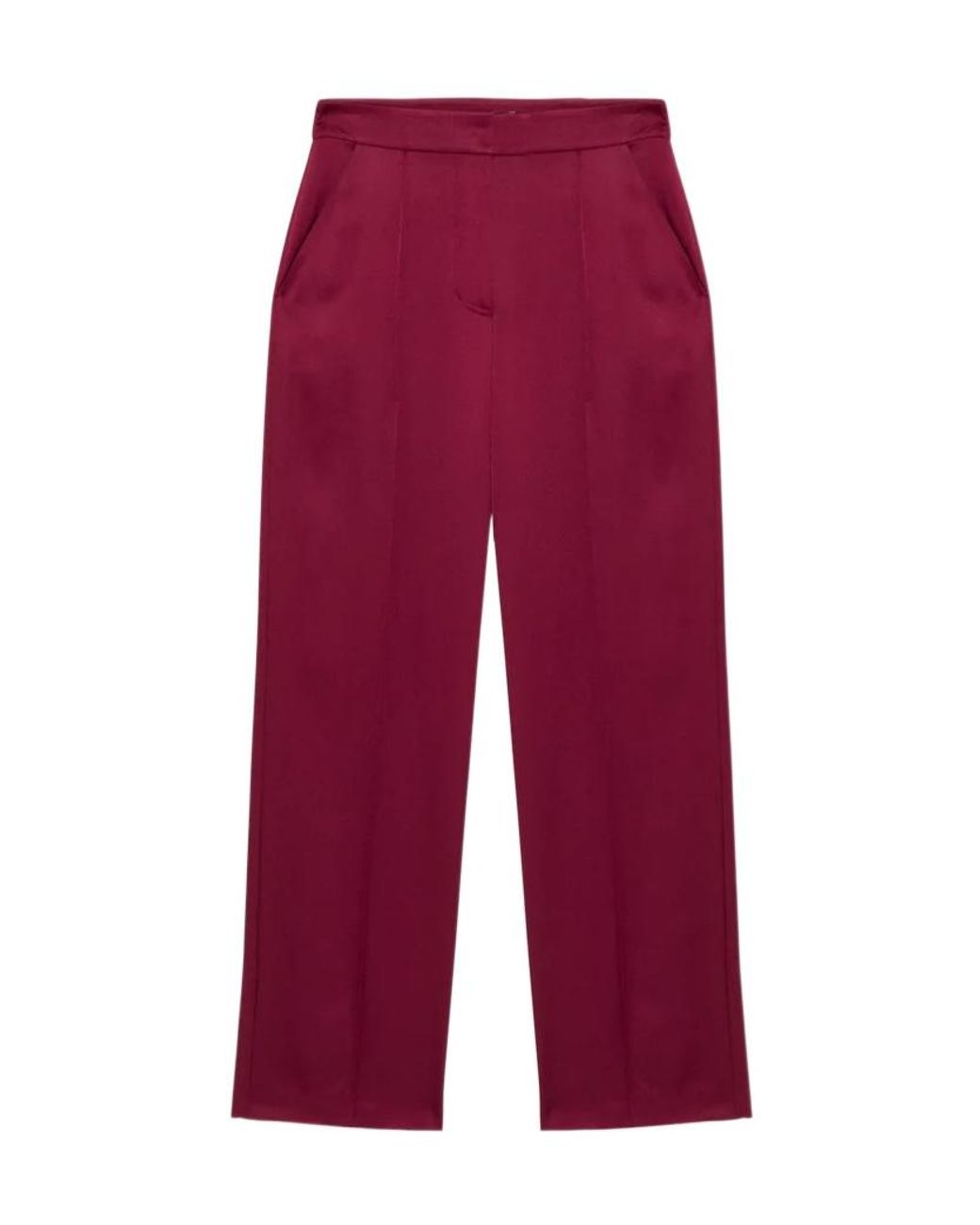 Jonathan Simkhai Red Akira Wide-Leg Pants
