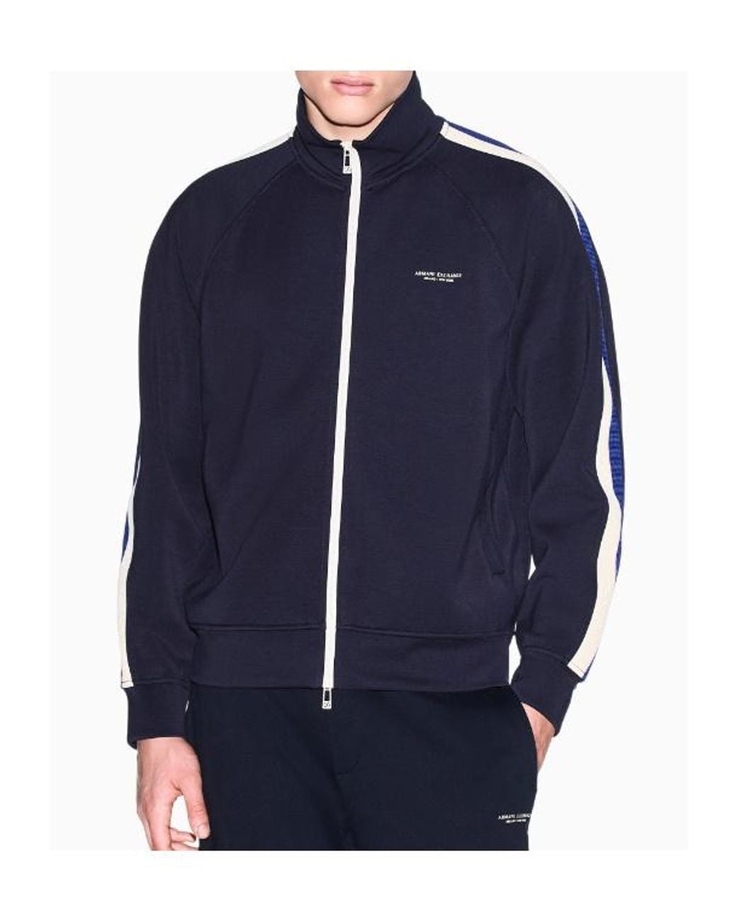 ARMANI EXCHANGE Blue Sweatshirt Stretch Modal With Cotton Lining for men