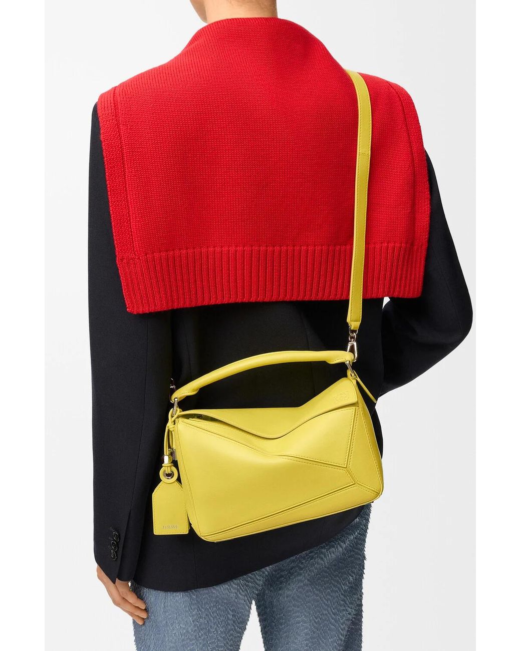 Loewe Yellow Small Featherlight Puzzle Bag