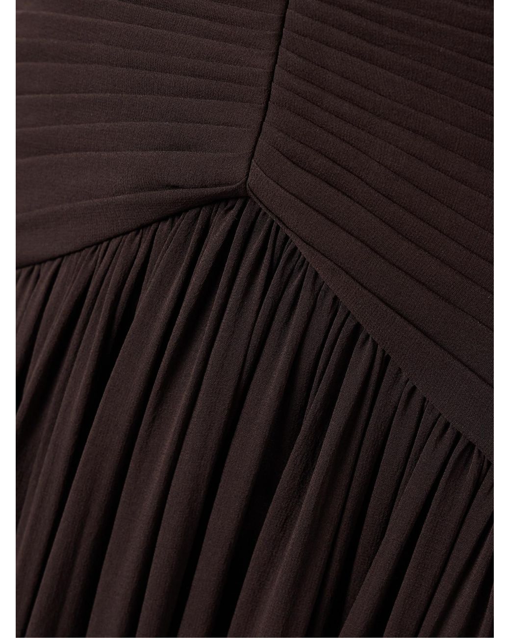Elie Saab Multicolor Cape-Effect Gathered Silk-Georgette Gown