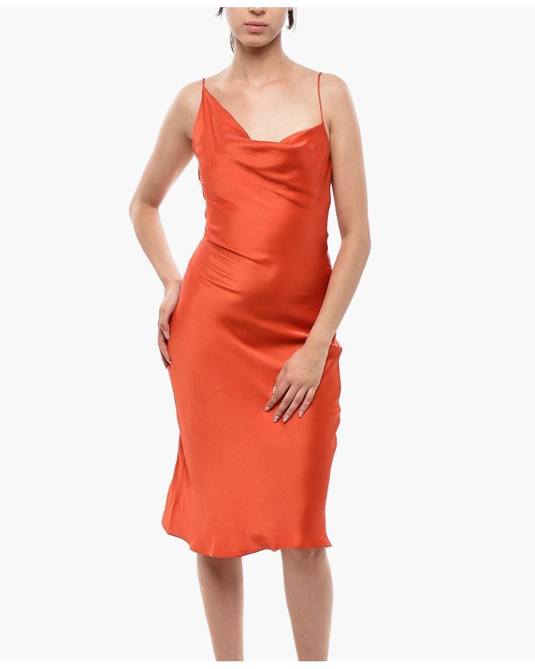 Stella McCartney Red Low-Back Slip Dress