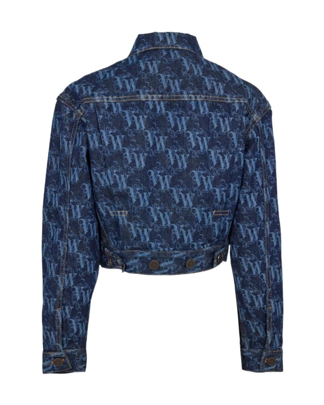 Vivienne Westwood Blue Viv Logo Denim Jacket