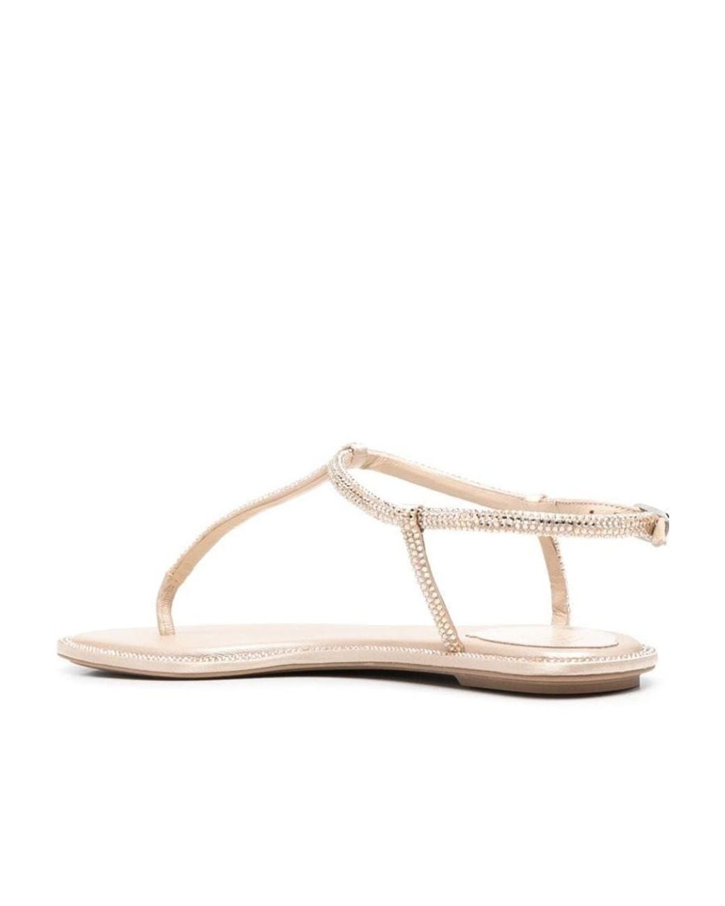 Rene Caovilla White René Caovilla Diana Embellished Thong Sandals