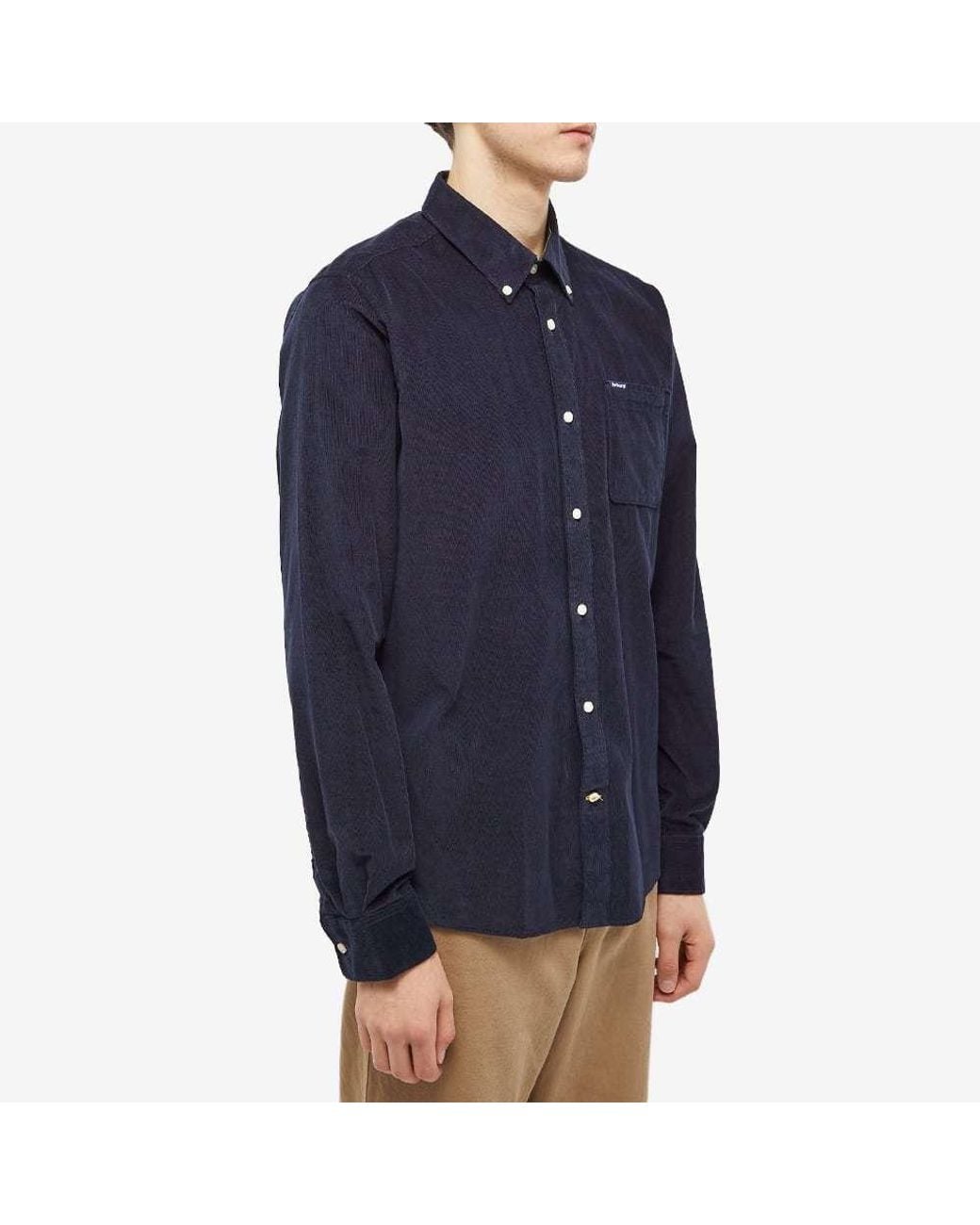 Barbour Blue Buttoned Long-Sleeved Shirt for men
