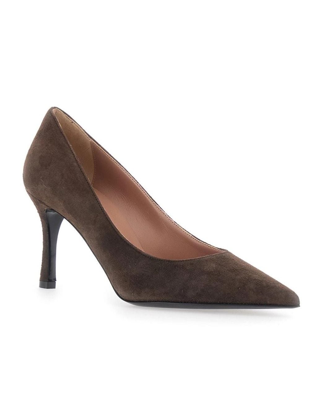 Pollini Brown Pointed High Heel Pumps