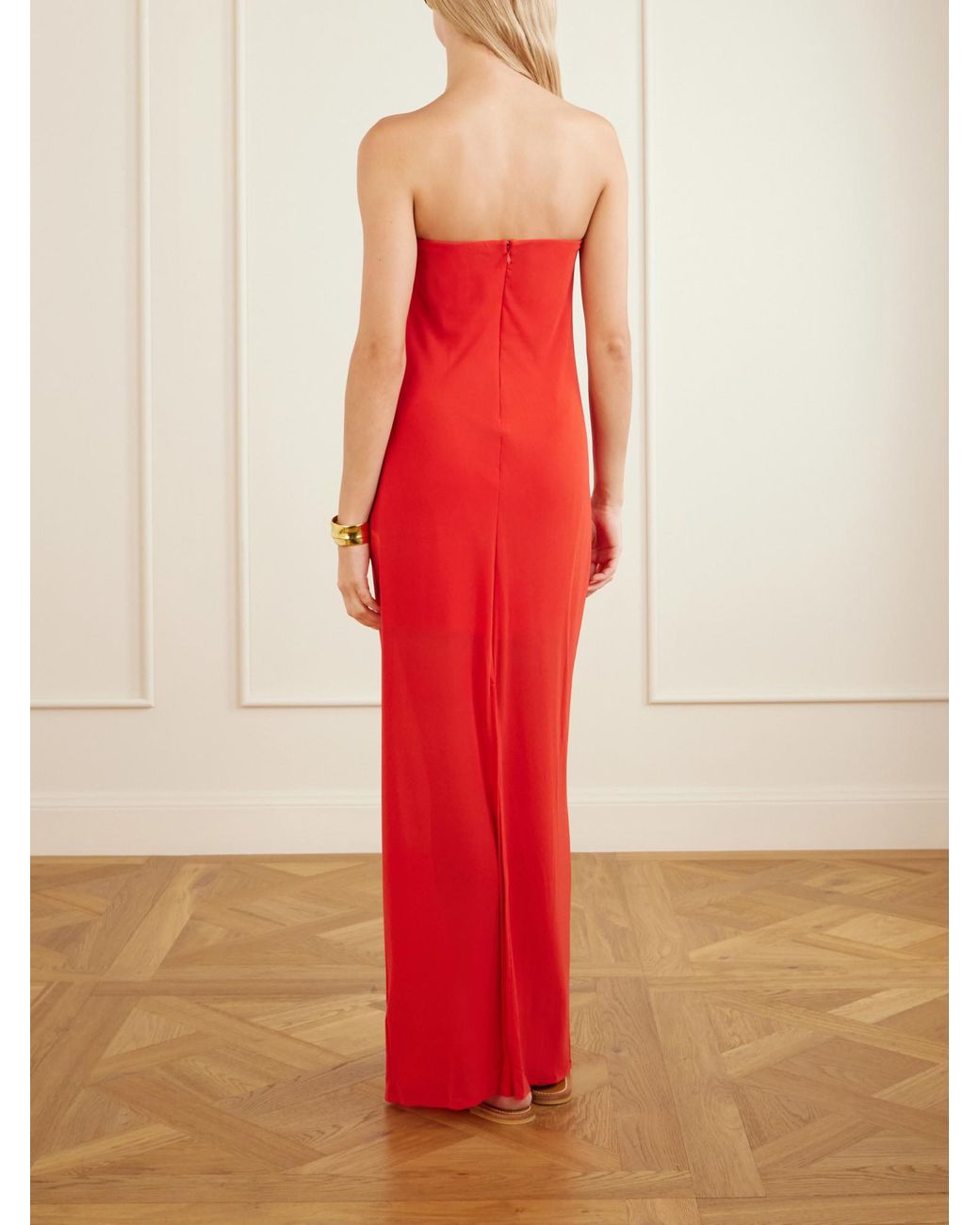 Staud Red Sleeveless Dress