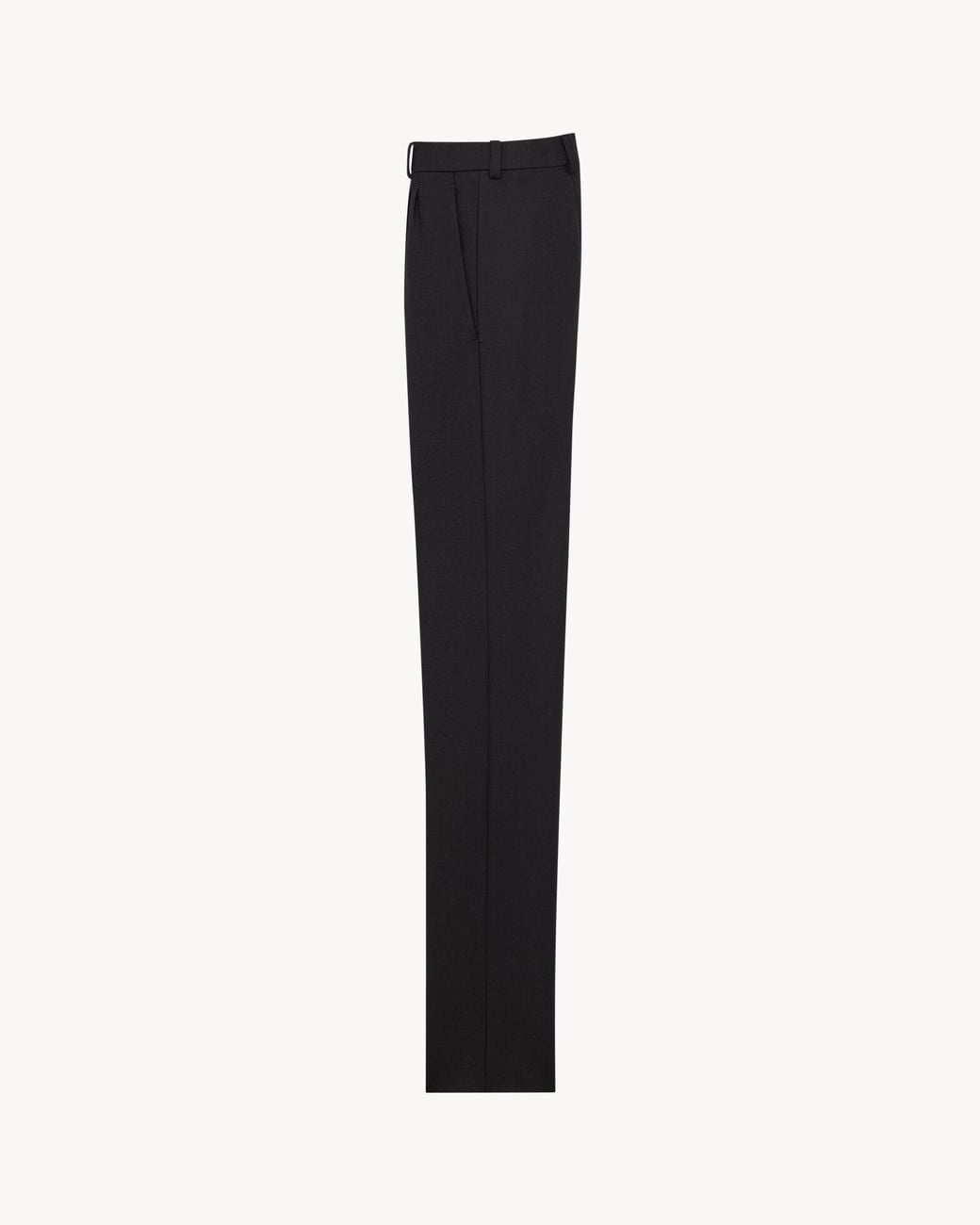 Saint Laurent Black Pleated Wool Trousers for men