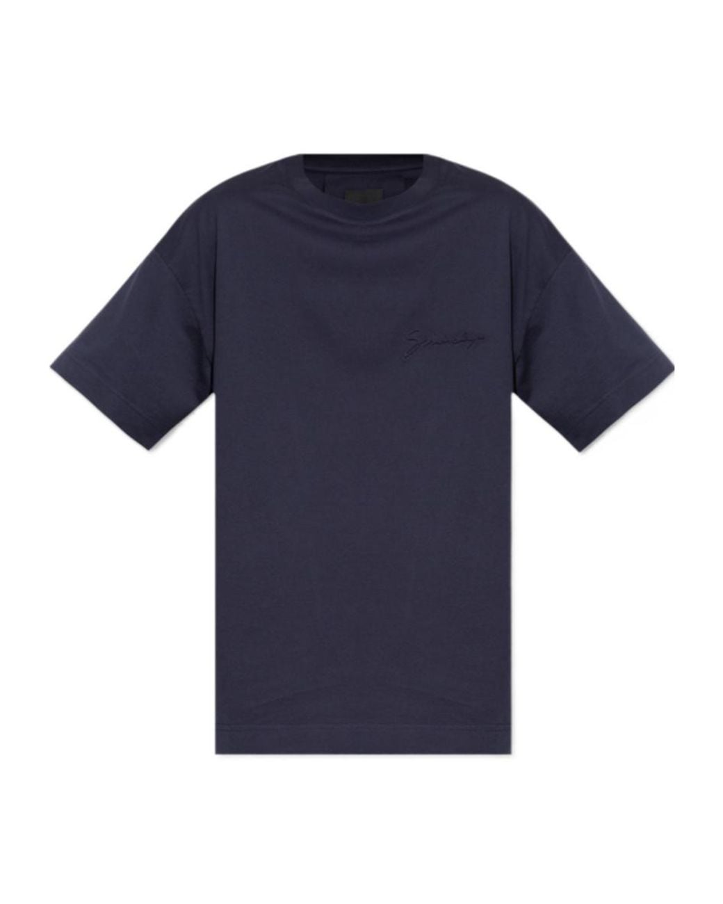 Givenchy Blue Logo Detailed Crewneck T-Shirt for men