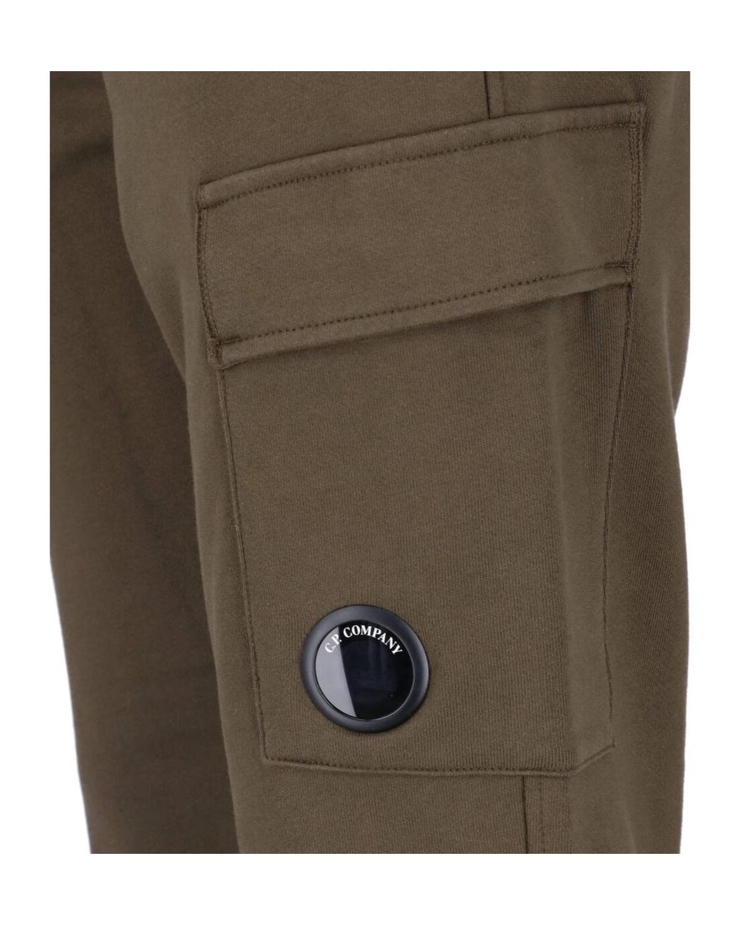 C P Company Green Lens Pocket Joggers for men