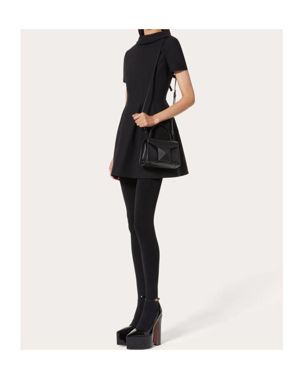 Valentino Black Bow-Detail Mini Dress