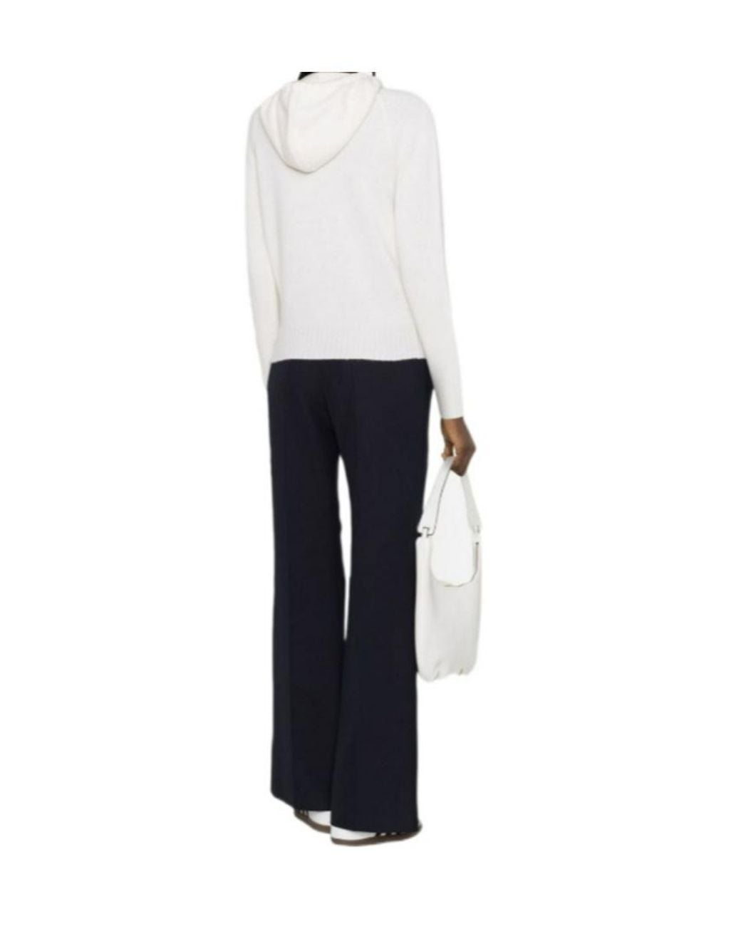 Max Mara White Crystal-Embellished Wool-Blend Hoodie