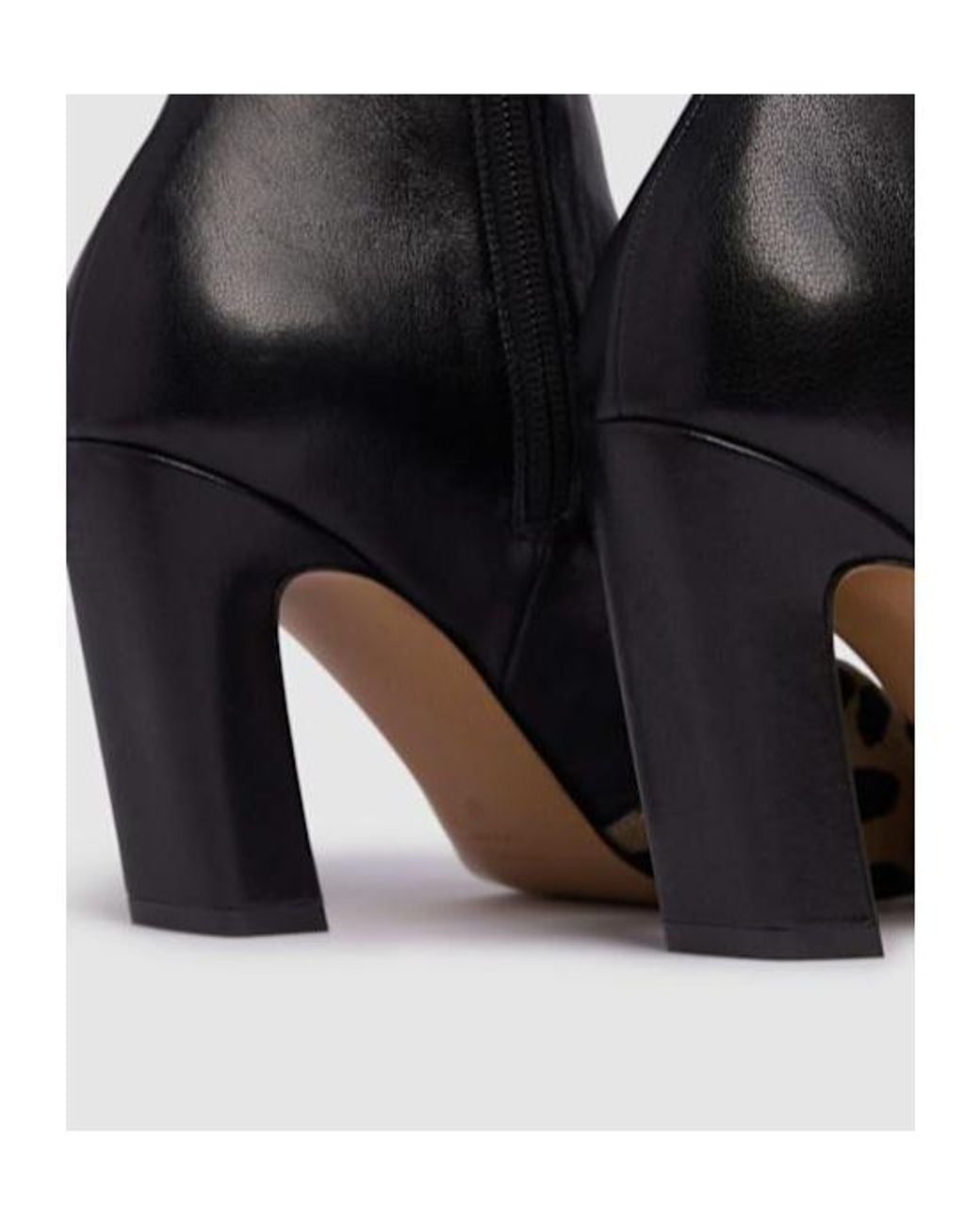 Khaite Black 85Mm Nevada Leo Print Ankle Boots