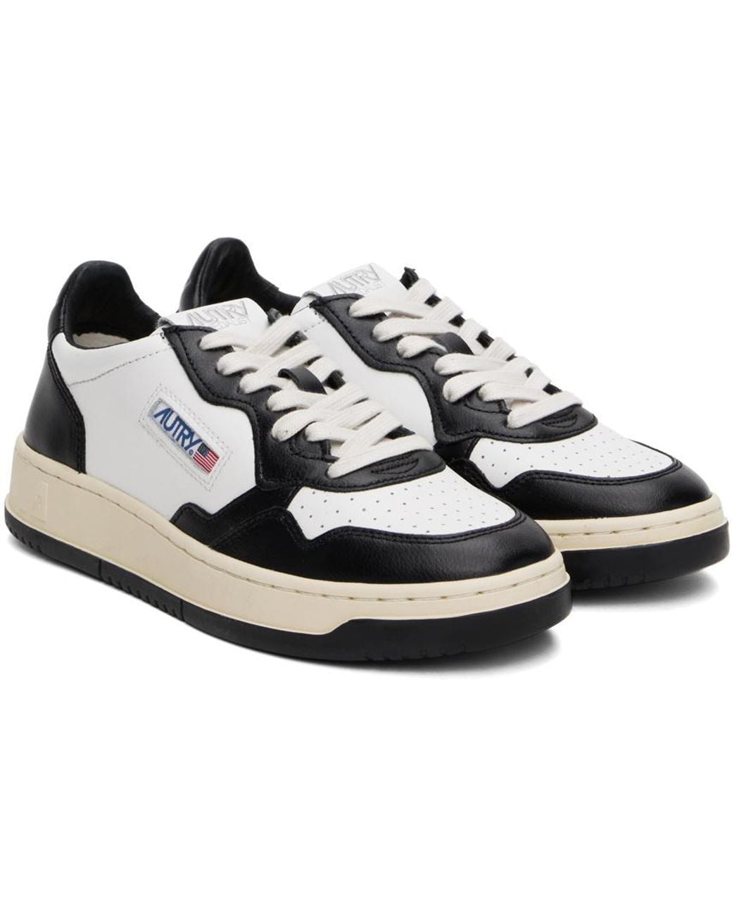 Autry White Aulm Low-Top Sneakers for men