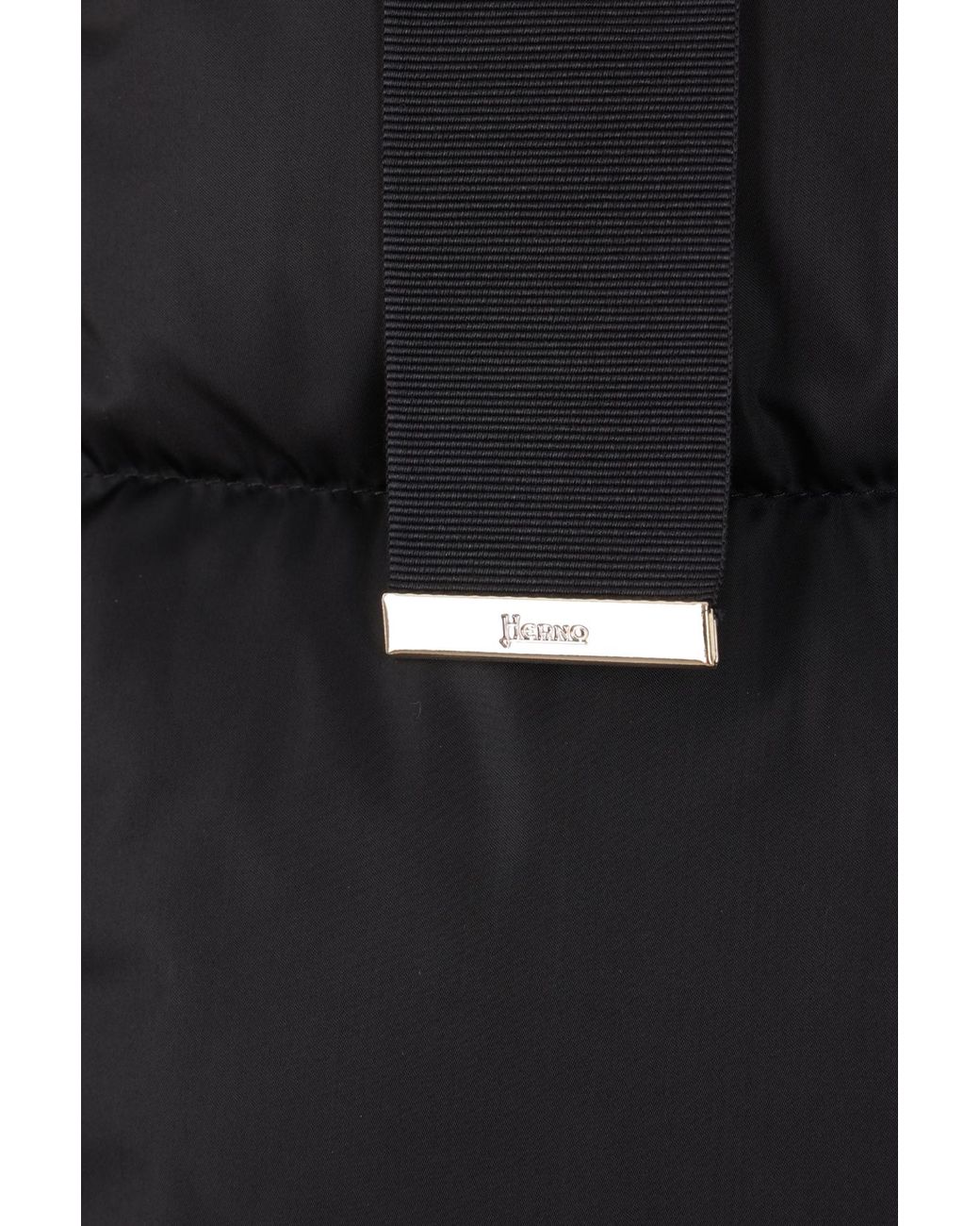 Herno Black Hooded Down Coat