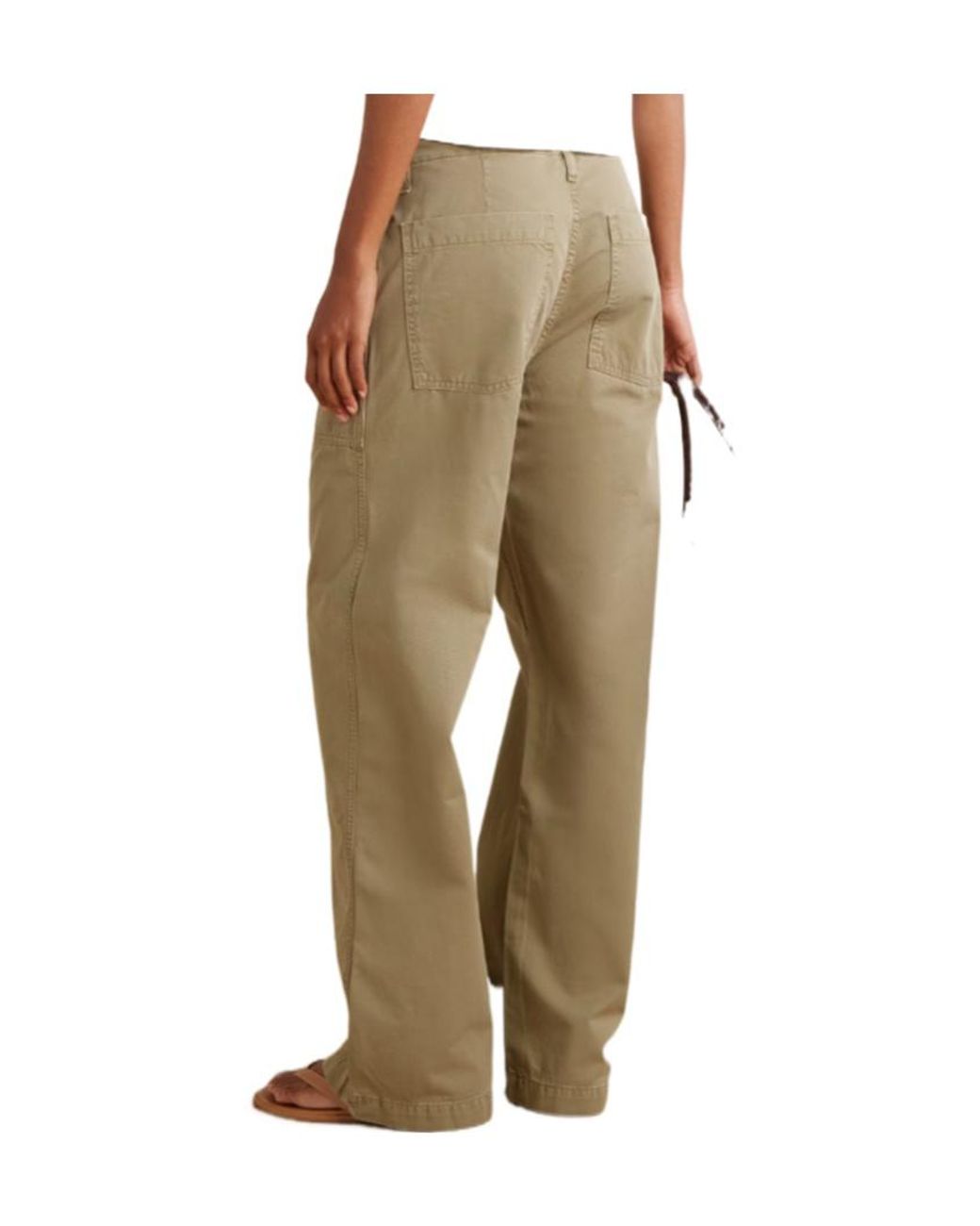 Agolde Natural Casual Pants With Belt Loops