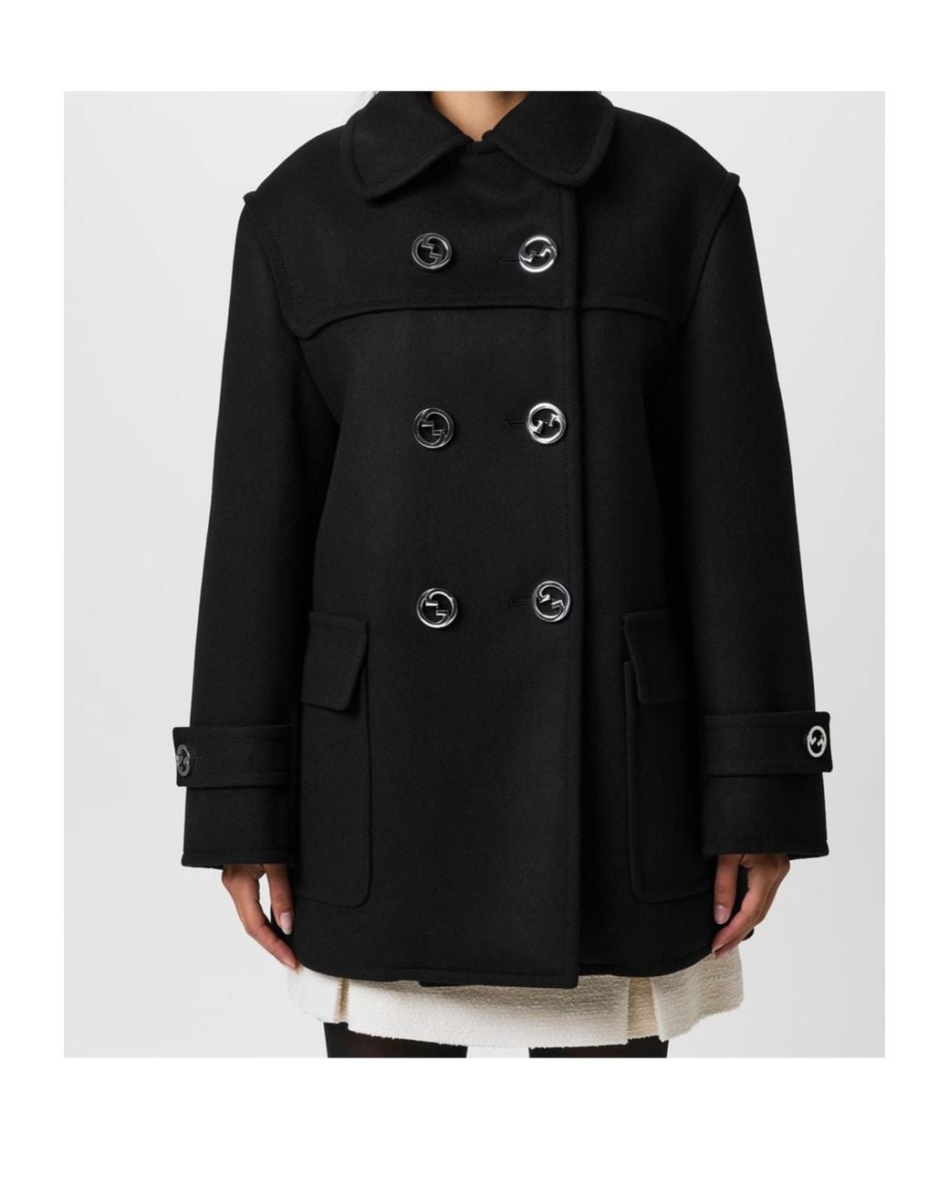 Gucci Black Wool Coat