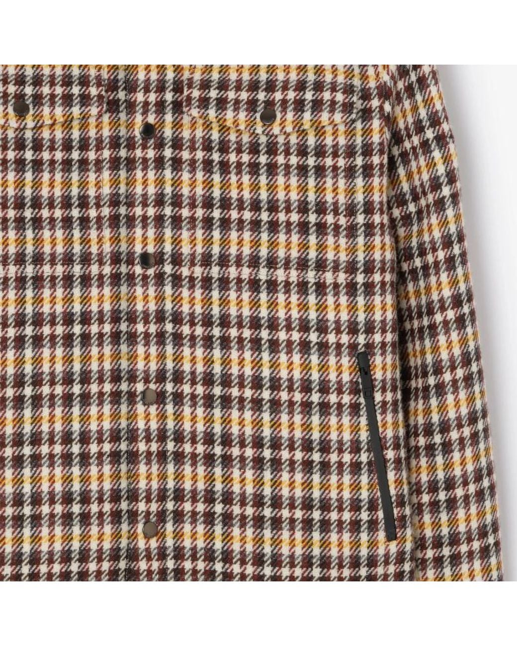 Burberry Brown Checked Wool Jacket for men