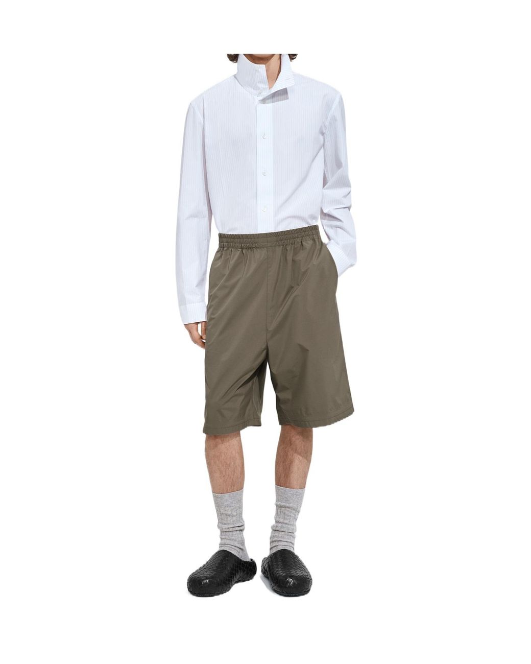 Bottega Veneta Gray Technical Shorts for men