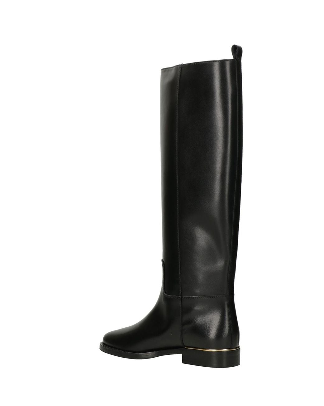 Via Roma 15 Black Round-Toe Tall Boots