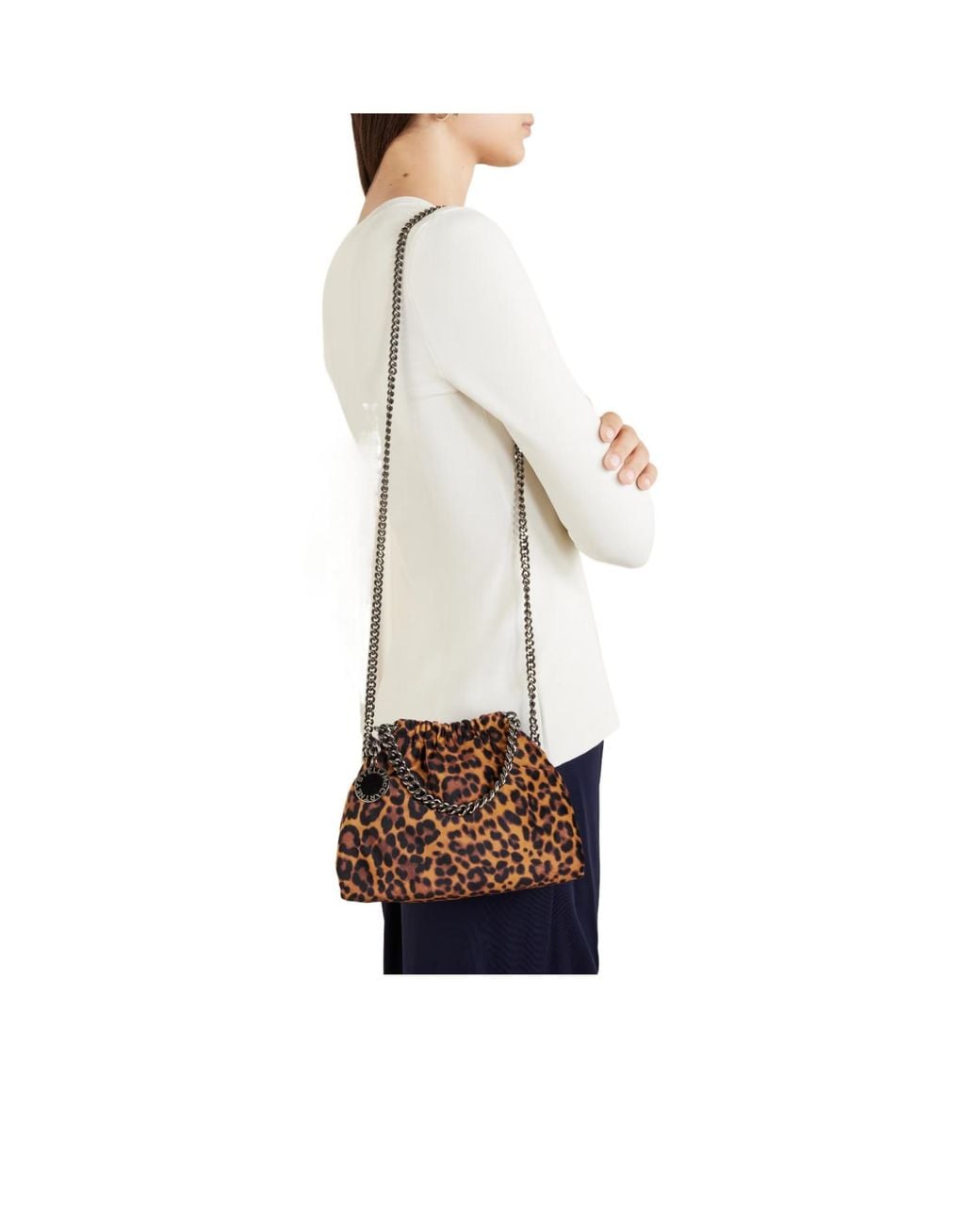 Stella McCartney Brown Falabella Mini Drawstring Bag
