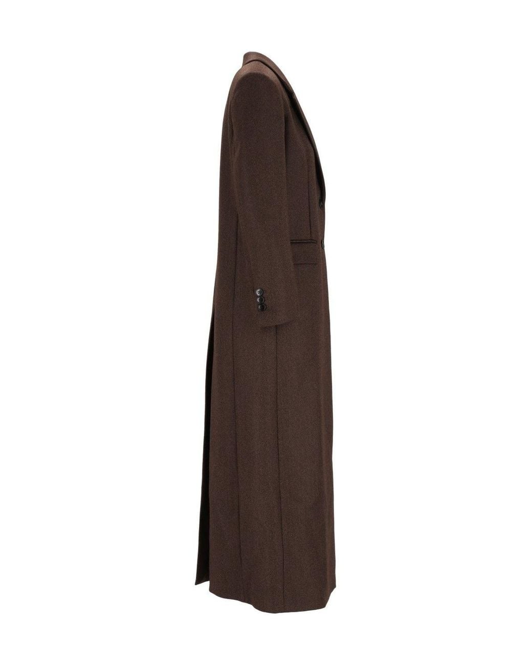 Al Duca D'aosta Brown Straight Coat