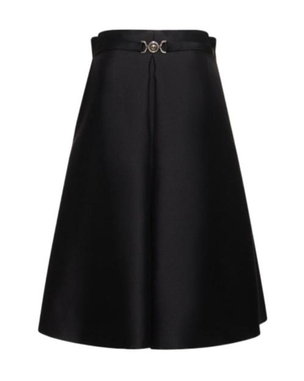 Versace Black Metal Logo Detail Dress