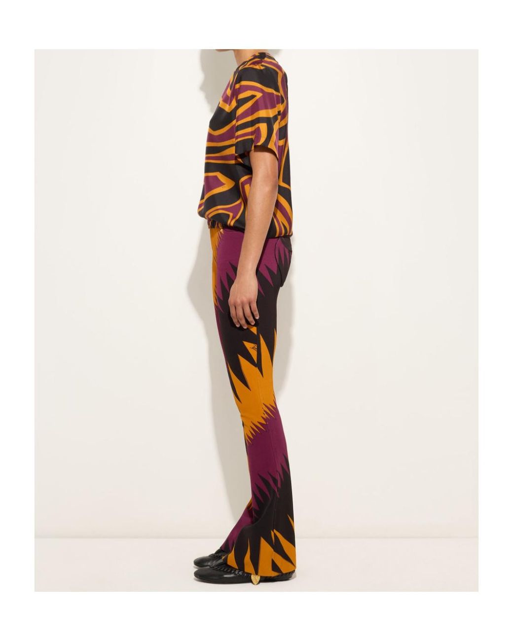 Emilio Pucci Multicolor Pucci Labirinto Print Gathered Hem Top