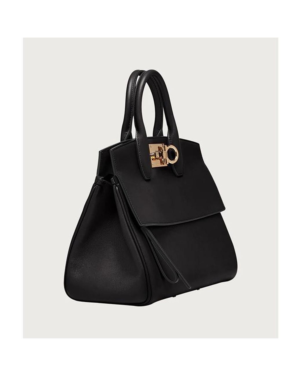 Ferragamo Black Logo Handbag