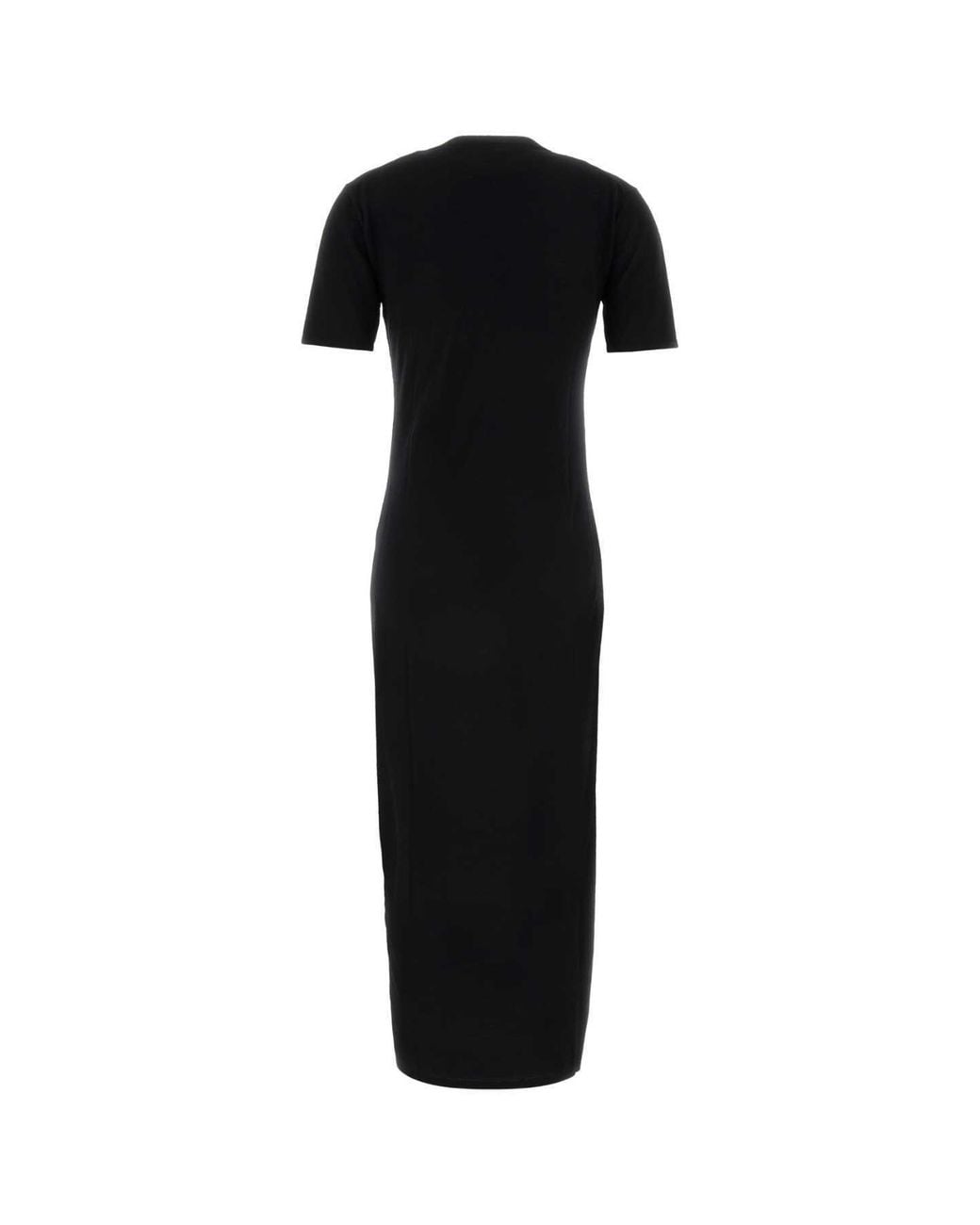 Saint Laurent Black Long Knitted Crewneck Dress