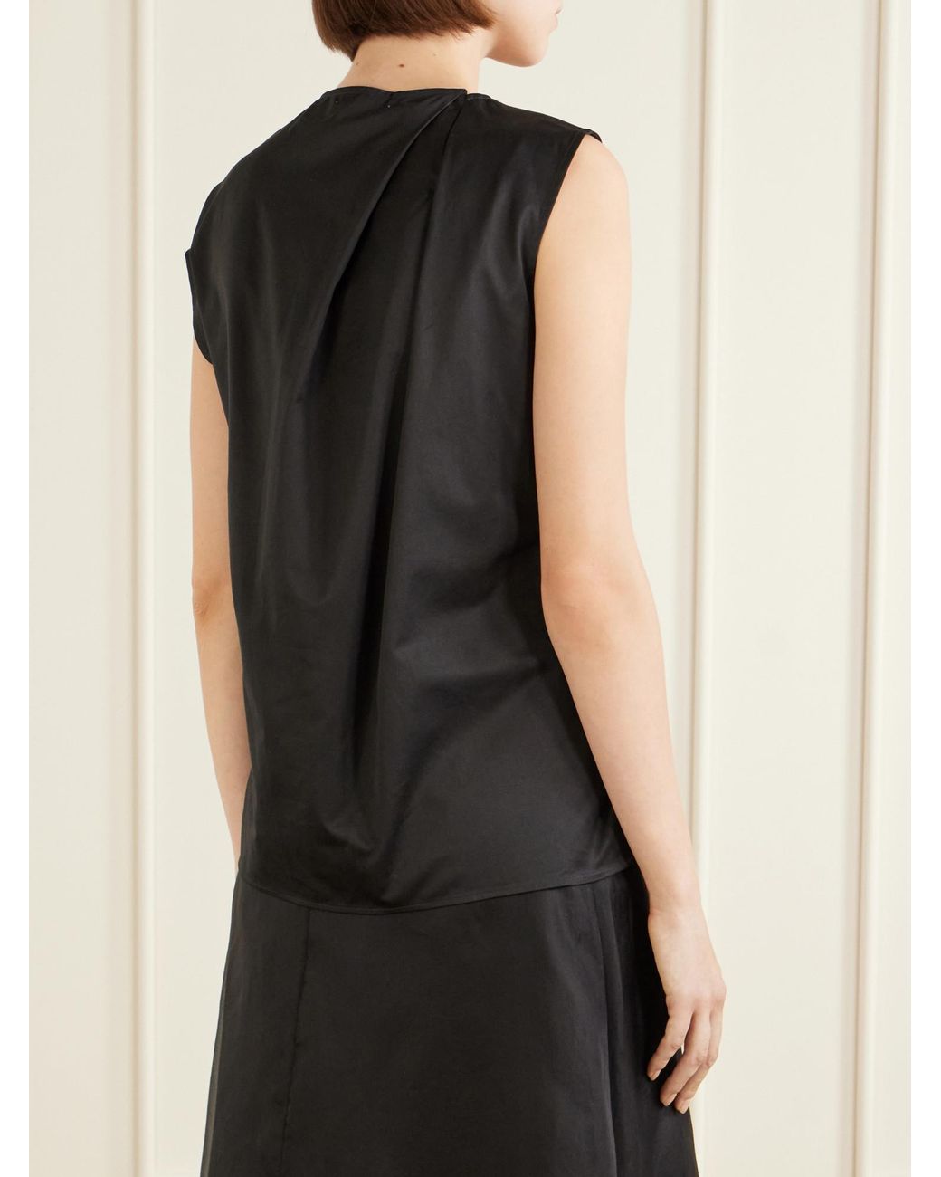 J.W. Anderson Black Tie-Detailed Cotton Top
