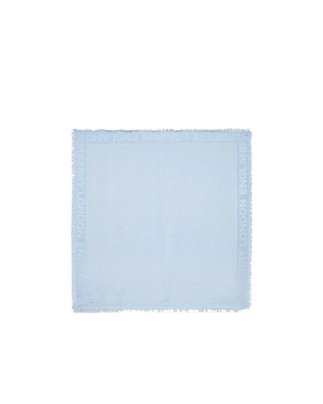 Burberry Blue Silk And Wool Blended Jacquard Scarf for men