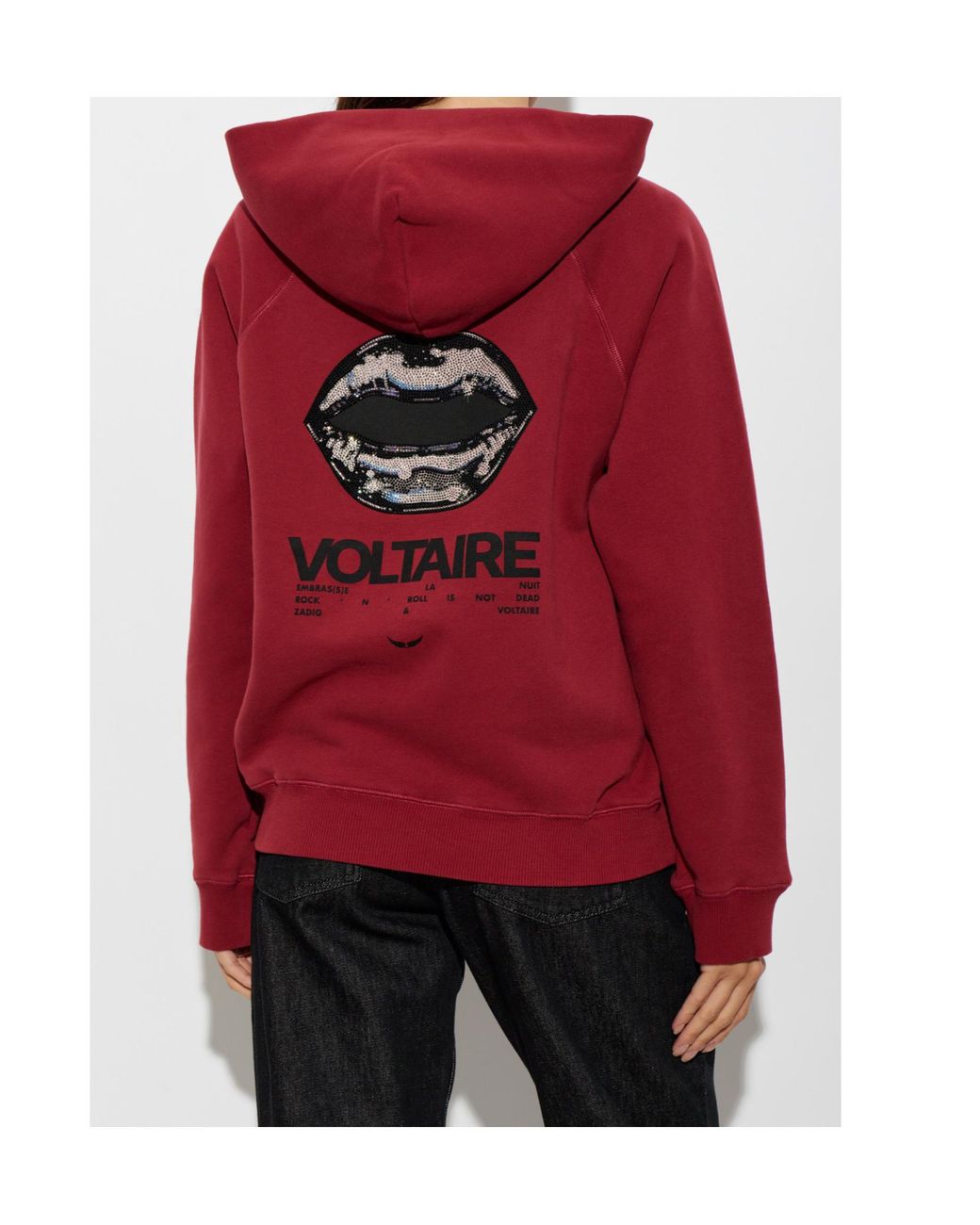 Zadig & Voltaire Red Georgy Embellished Hoodie