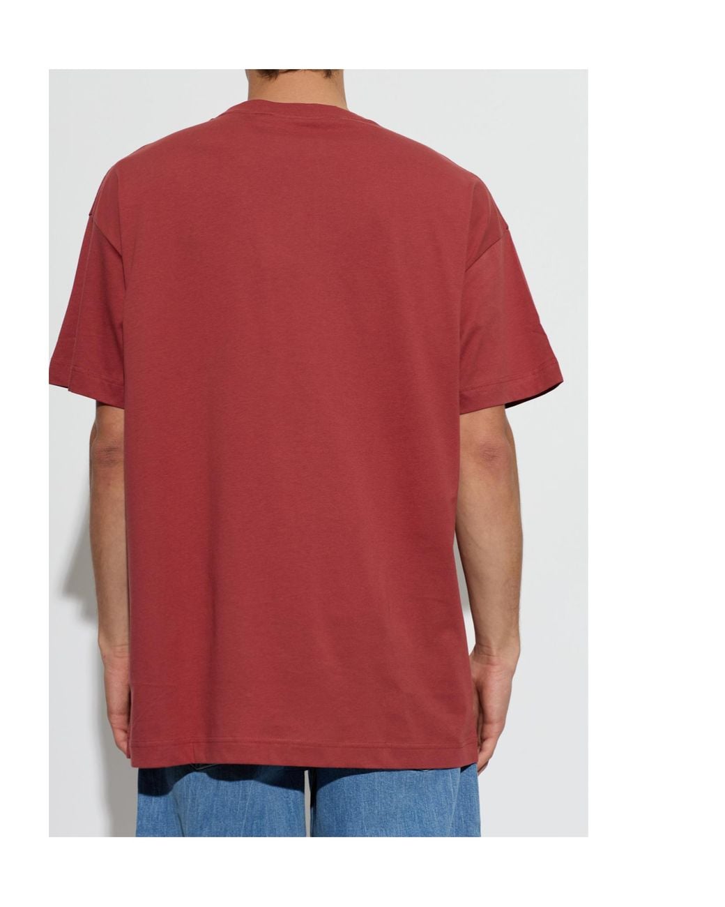 Palm Angels Red Logo Print T-Shirt for men
