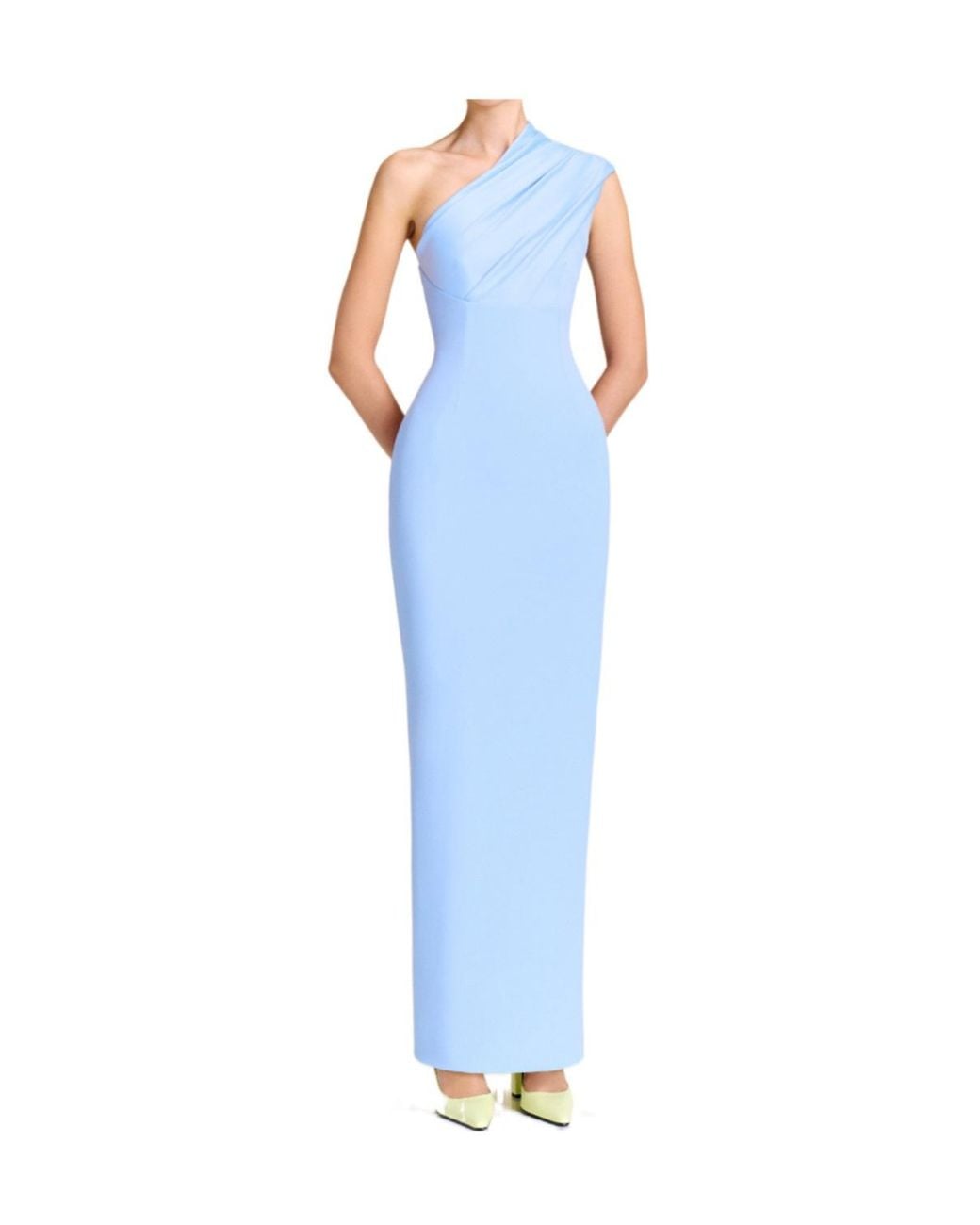 Solace London Blue One-Shoulder Dress