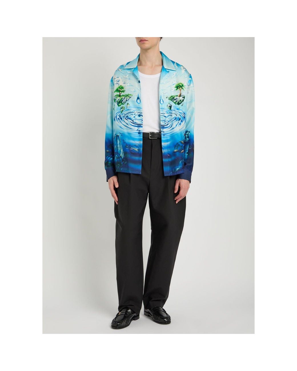 Casablanca Blue Printed Shirt for men
