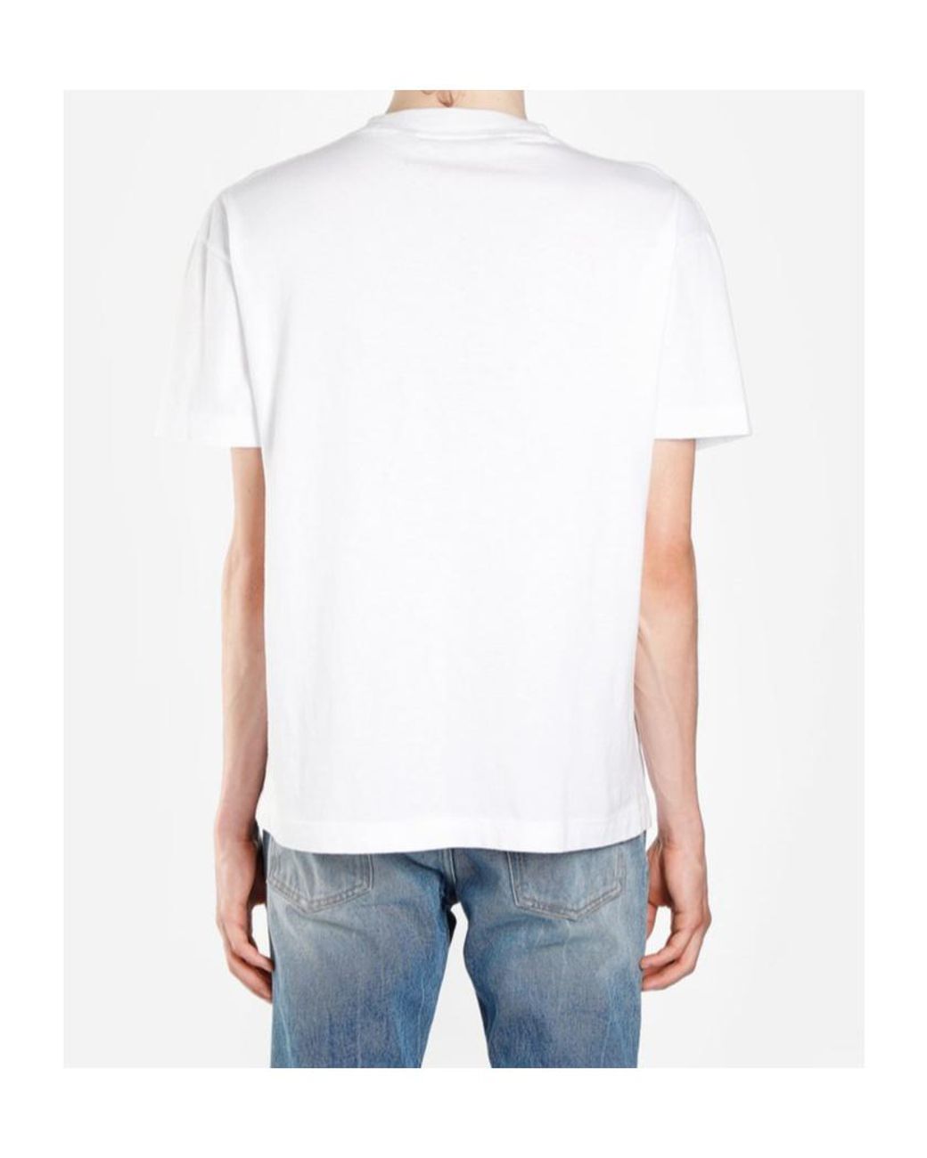 Palm Angels White Security Alarm Appliqué T-Shirt for men