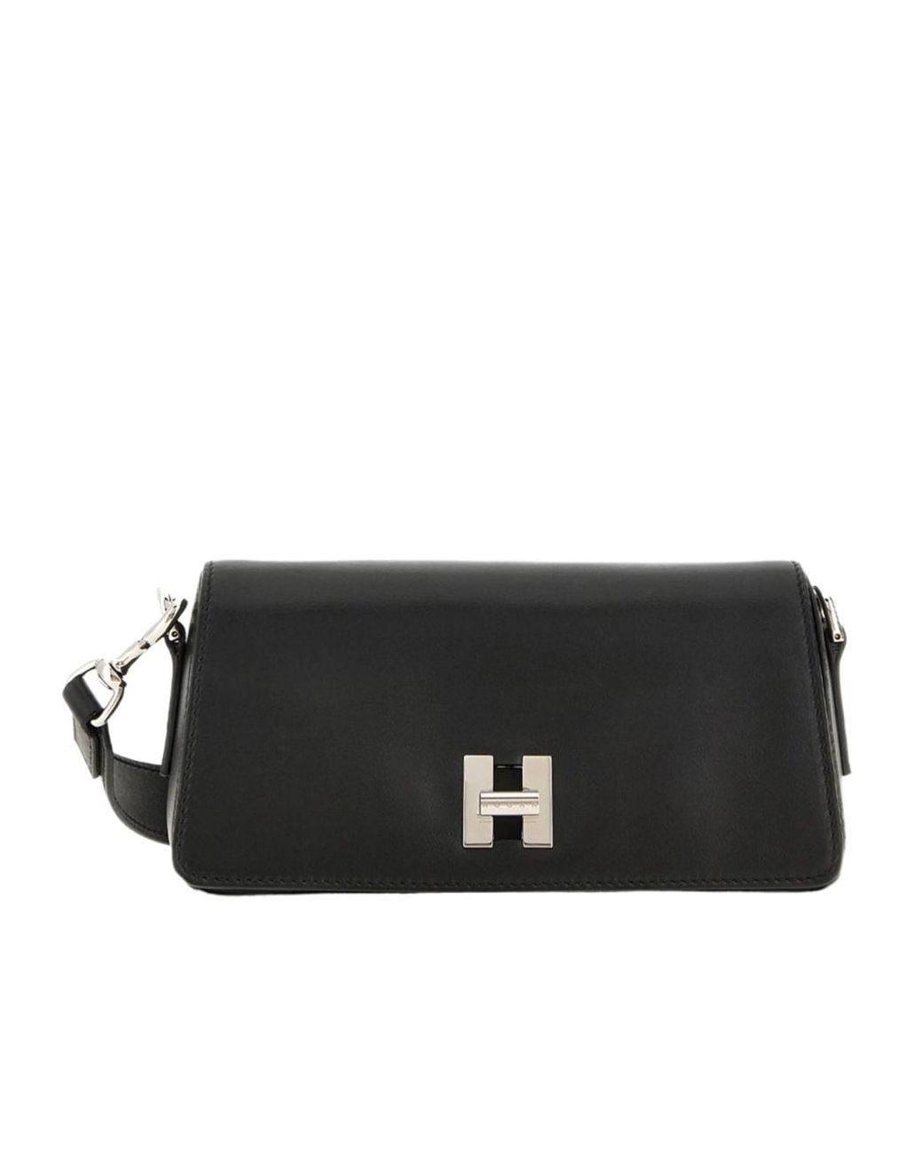 Hogan Black H-Turn Foldover Top Bag