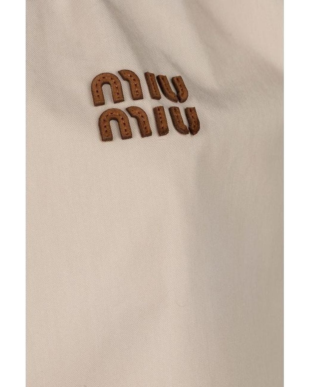 Miu Miu Natural Panama Cotton Crop Top