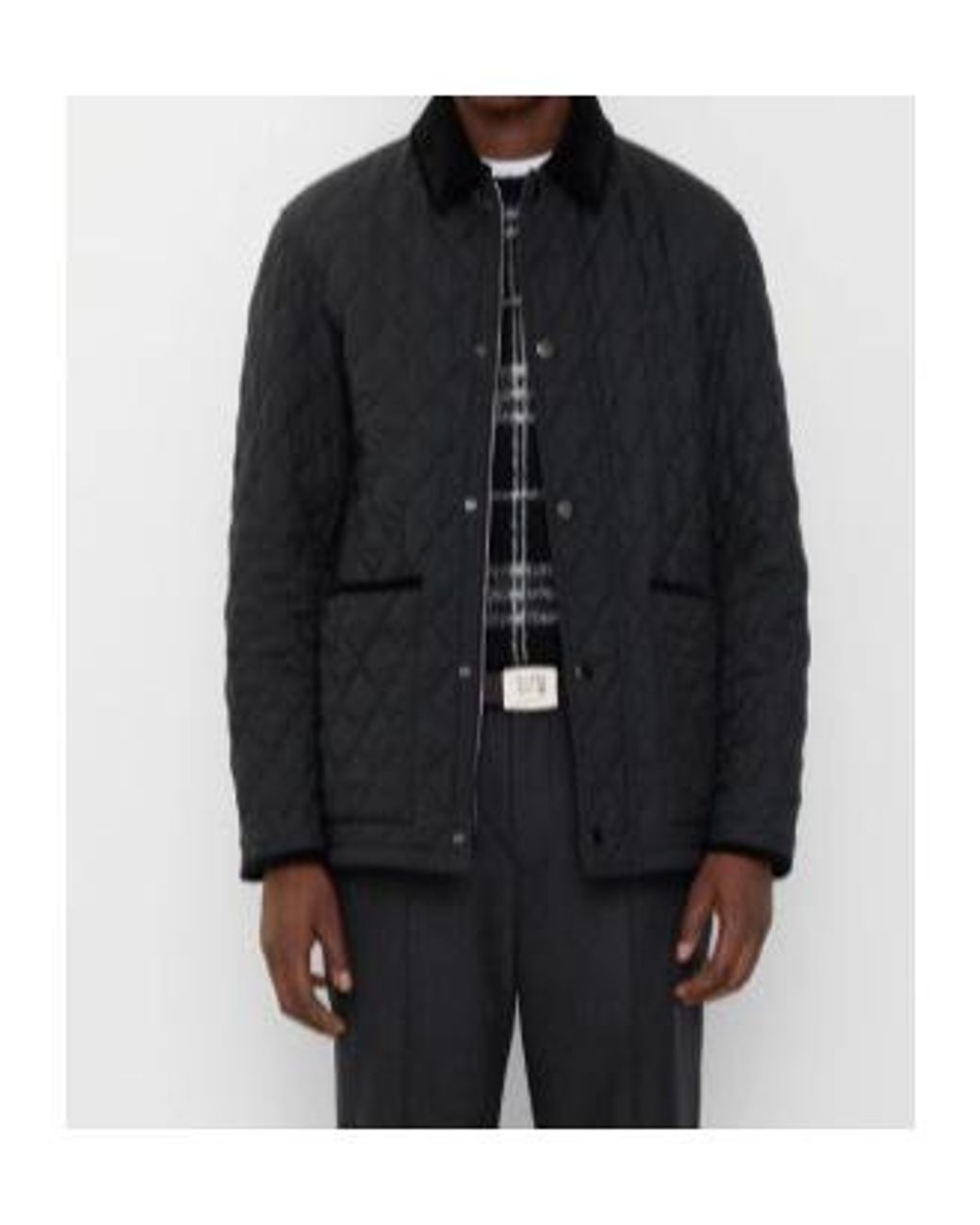Burberry Black Long Sleeved Quilted Barn Jacket for men