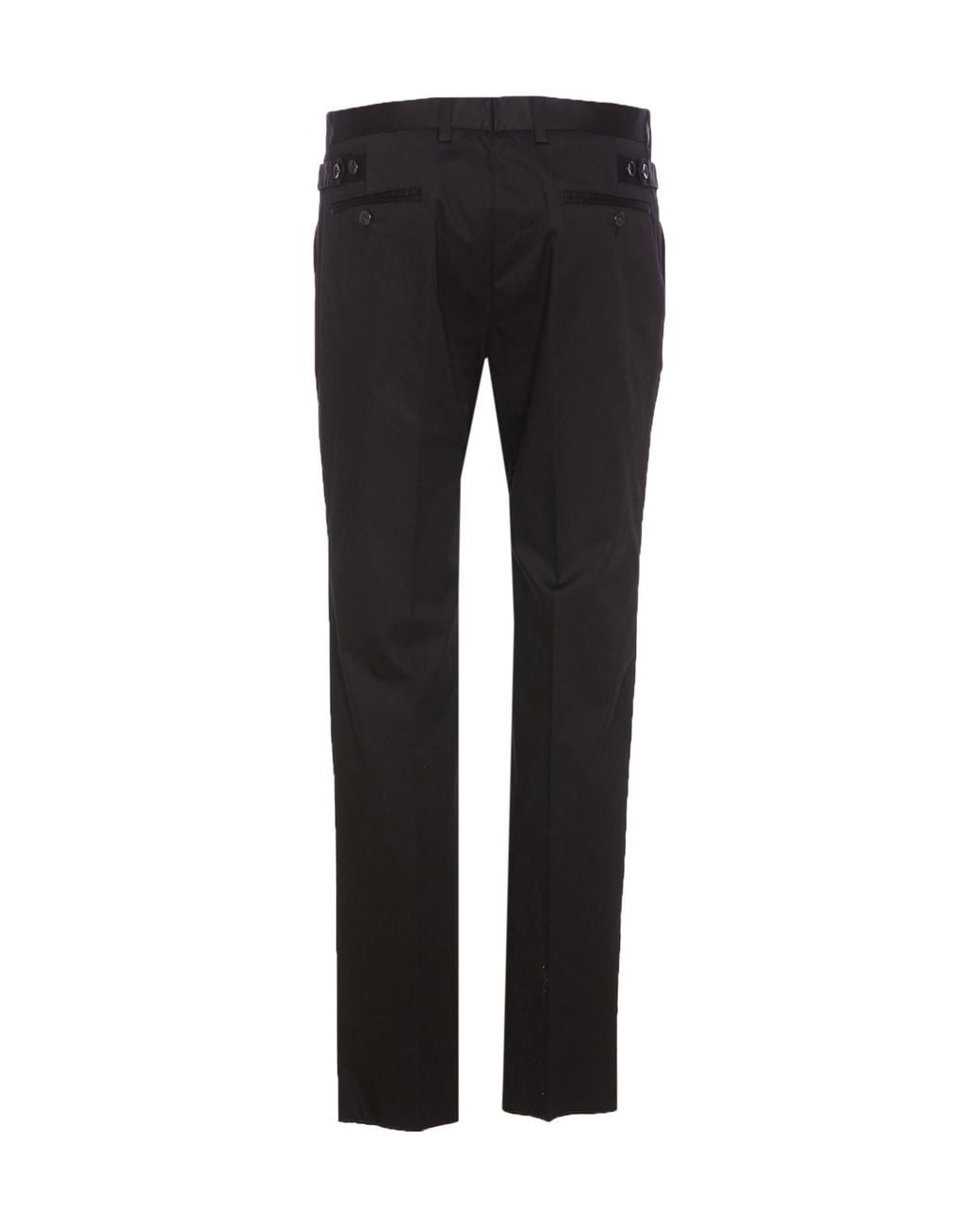 Dolce & Gabbana Black Pressed Crease Pants for men