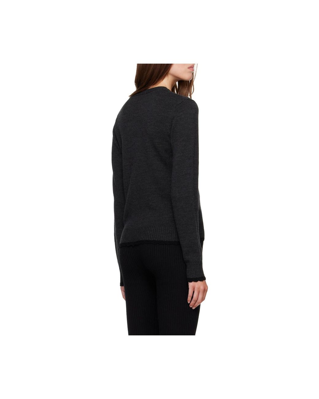 Ganni Black Logo Patch Knitted Jumper