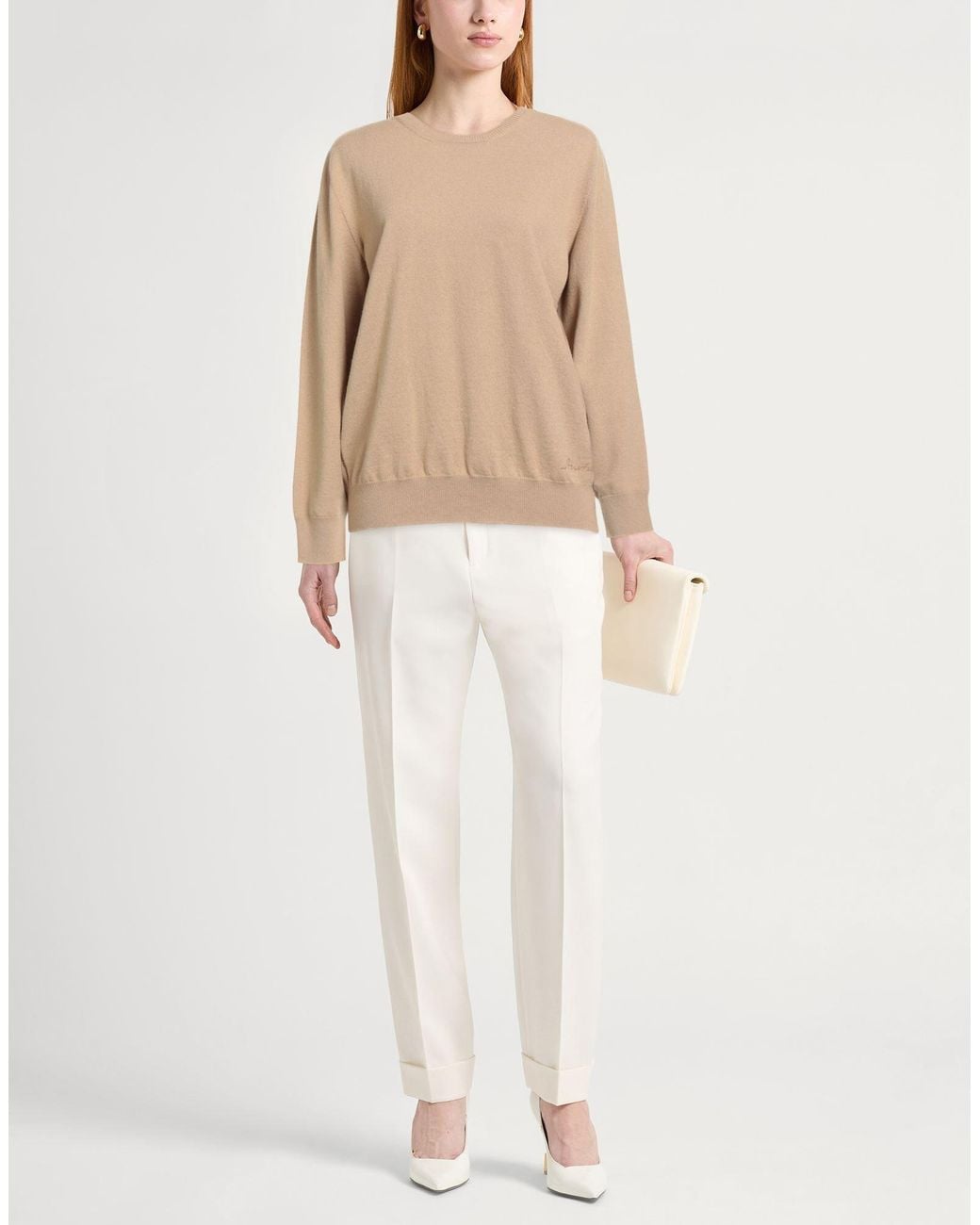 Burberry Natural Minimalist Knit Long-Sleeve Tee