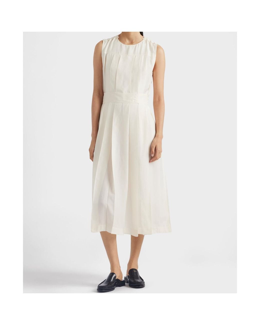 Prada White Pongé Silk Dress