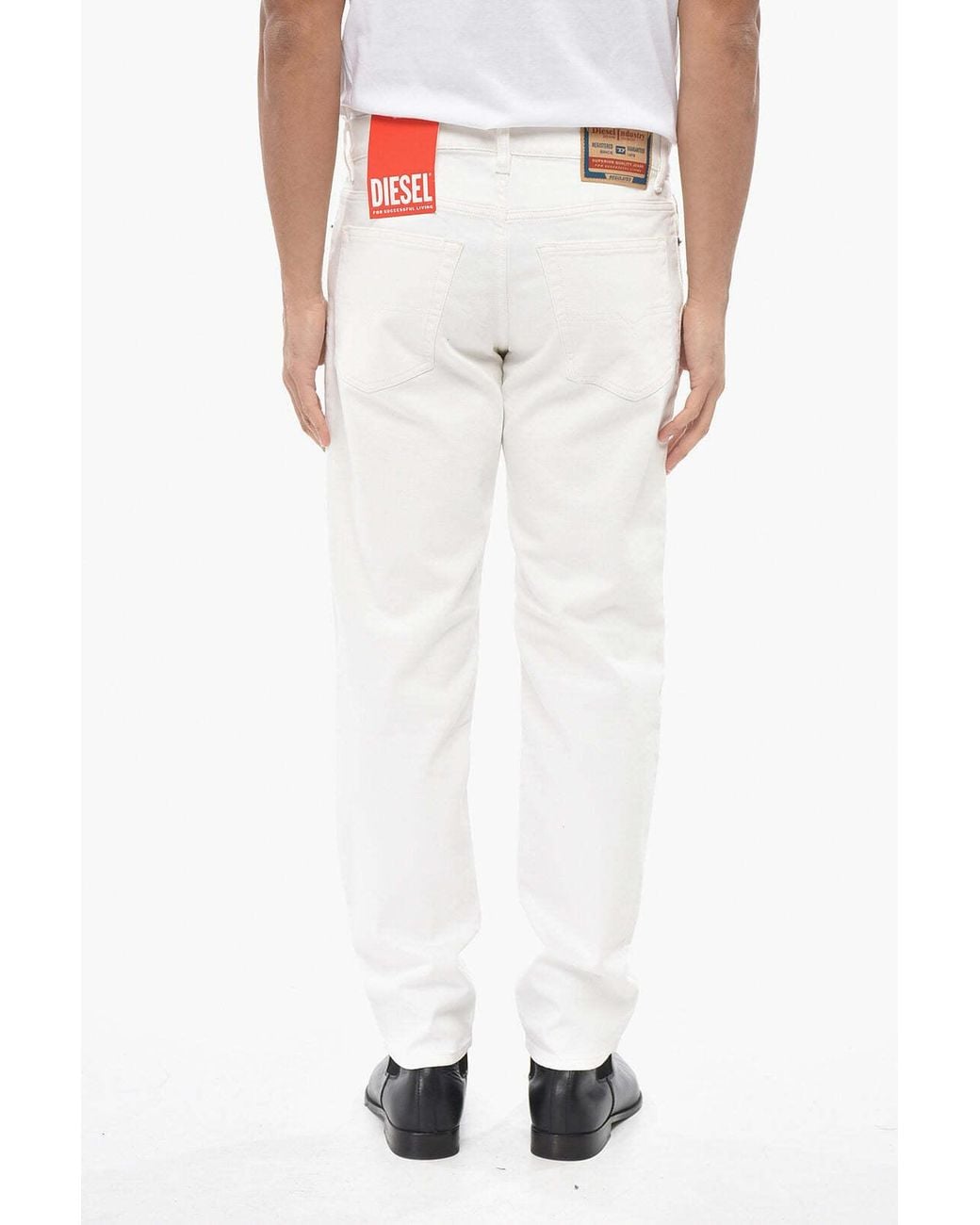 DIESEL White 2023 D-Finitive Regular Jeans for men