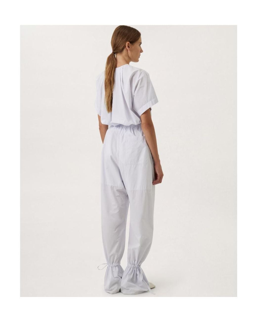 Lemaire White Drawstring-Fastening Parachute Trousers